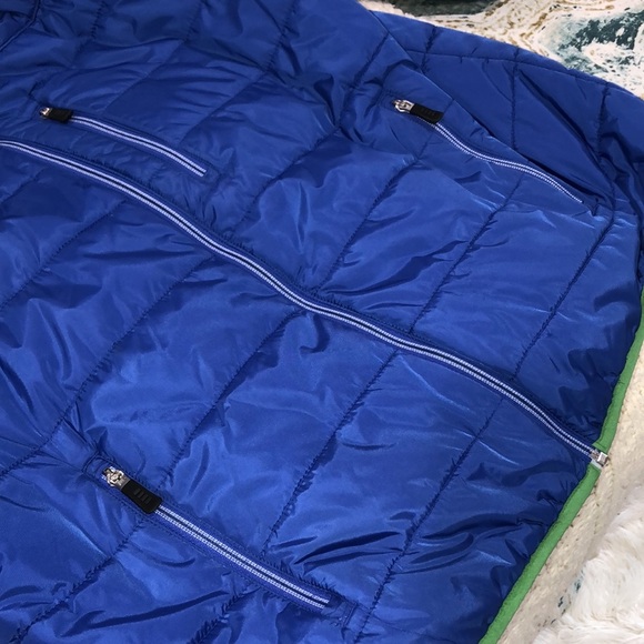 Lands End PrimaLoft size large blue puffer jacket - Picture 9 of 10